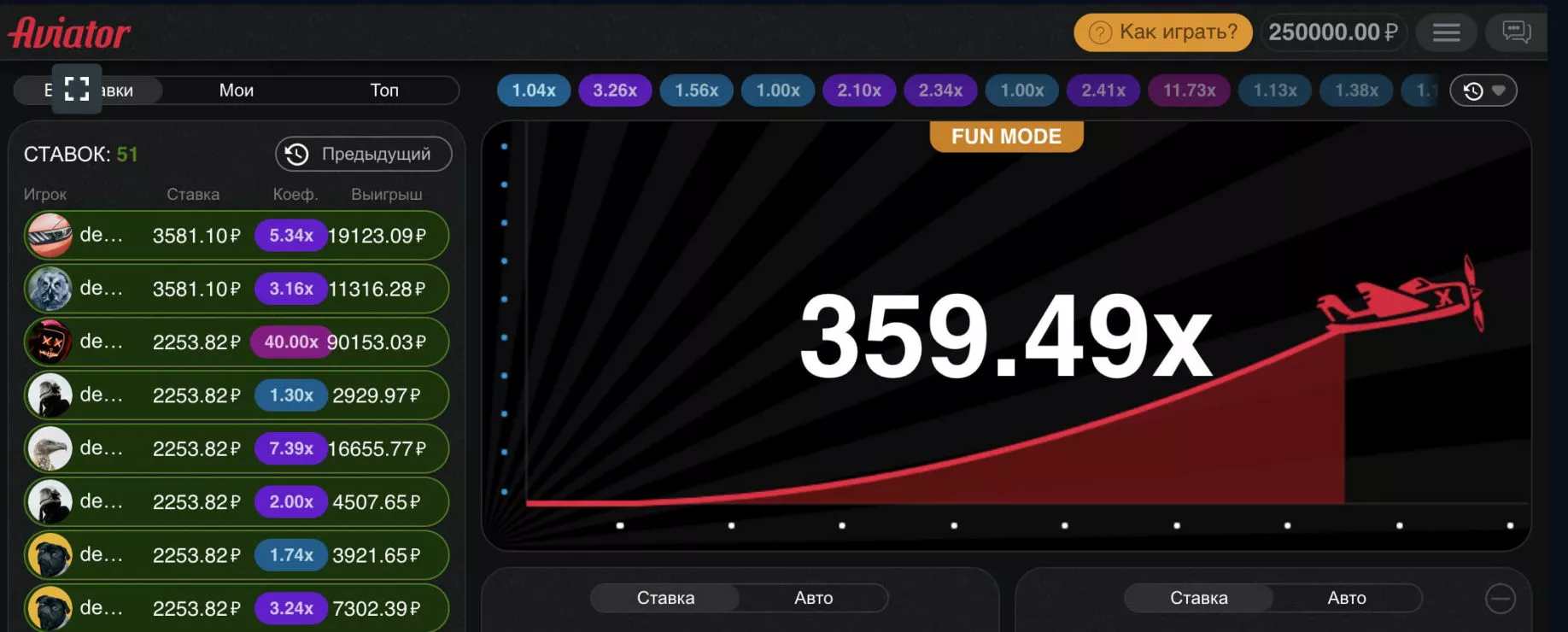 Краш-игра Aviator