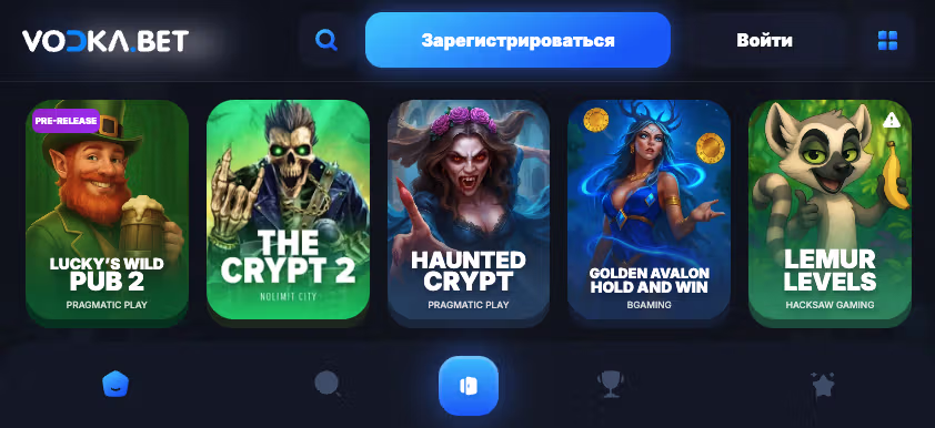 Мобильная версия Vodka Casino